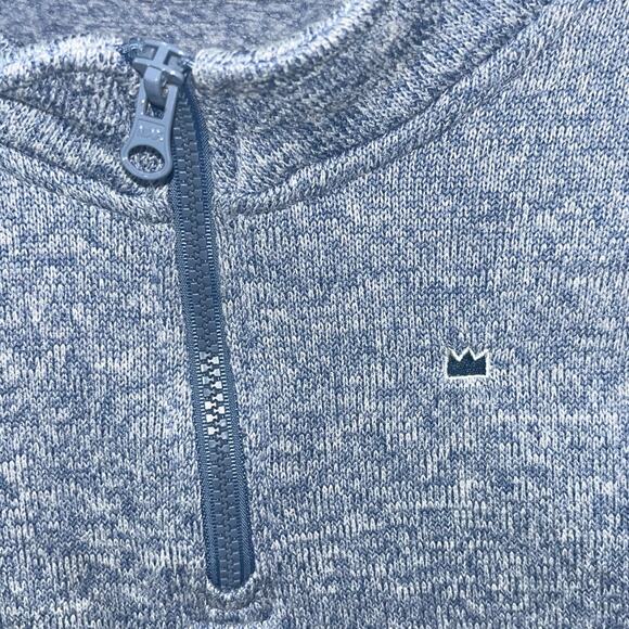 Crown & Ivy Kids Boy's XL 1/4 Zip Mock Neck Blue Pullover Sweater - Picture 4 of 4